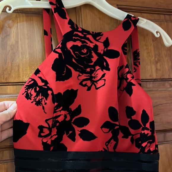 Red and black skater dress - Picture 3 of 6